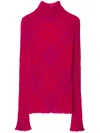 Burberry Fuchsia Turtleneck Sweater