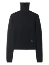 Burberry Turtleneck Patch Sweater In Black