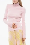 Burberry Turtleneck Ribbed Wool Blend Sweater
