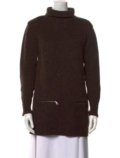 Pre-owned Burberry Turtleneck Sweater In Brown