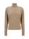 Burberry Turtleneck Sweater In Flax