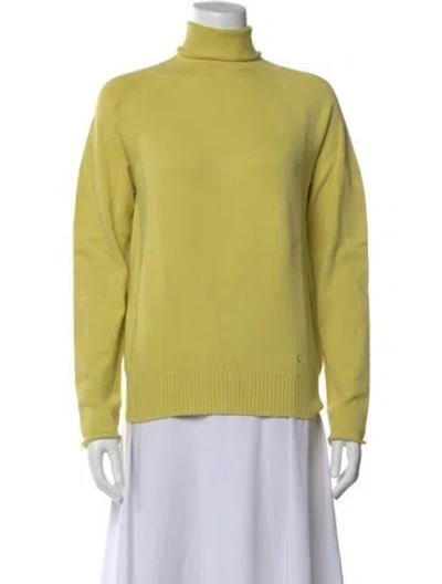 Pre-owned Burberry Turtleneck Sweater In Green