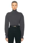 Burberry Wool Turtleneck Sweater In Mid Grey