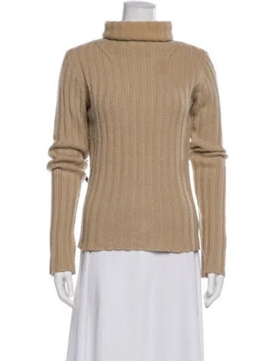Pre-owned Burberry Turtleneck Sweater In Neutral