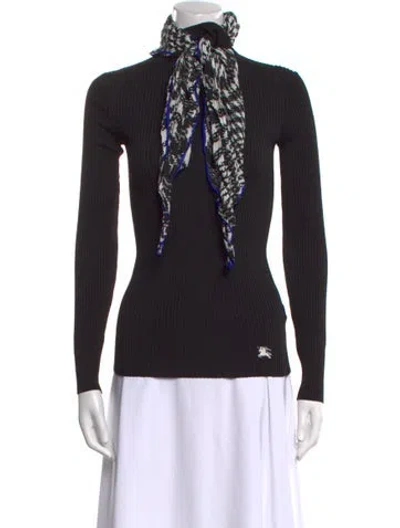 Pre-owned Burberry Turtleneck Sweater W/ Tags In Black