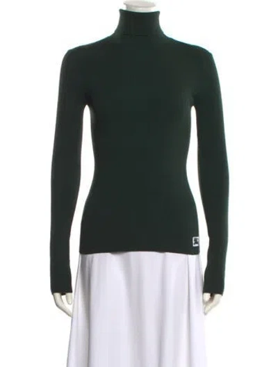 Pre-owned Burberry Turtleneck Sweater W/ Tags In Green