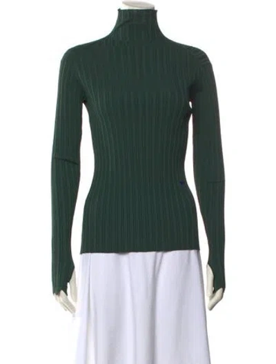 Pre-owned Burberry Turtleneck Sweater W/ Tags In Green