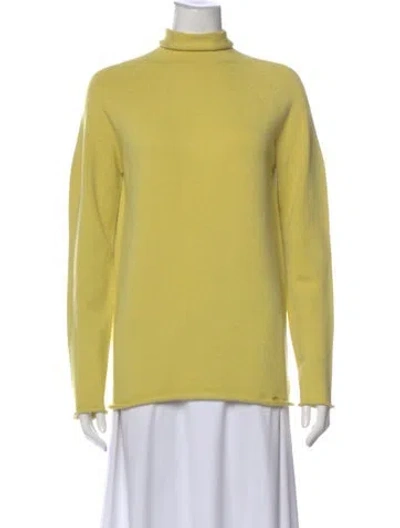 Pre-owned Burberry Turtleneck Sweater In Yellow