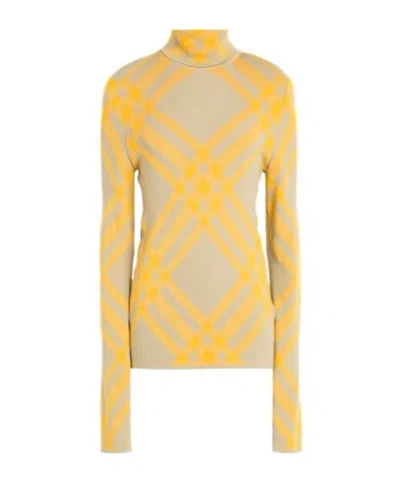 Burberry Turtleneck Sweater In Yellow