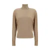 Burberry Turtleneck Sweater In Brown