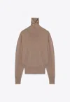 Burberry Beige Turtleneck Sweater In Brown