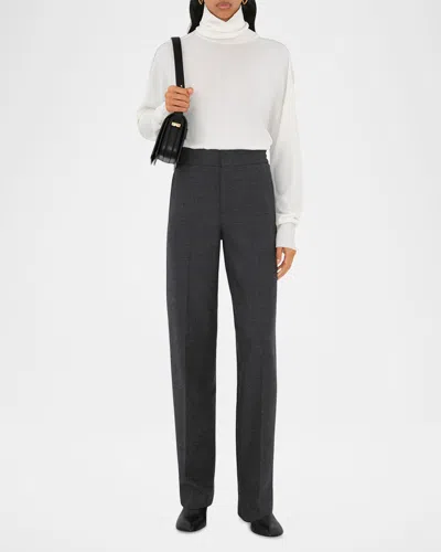 Burberry Turtleneck Wool Sweater In Chalk