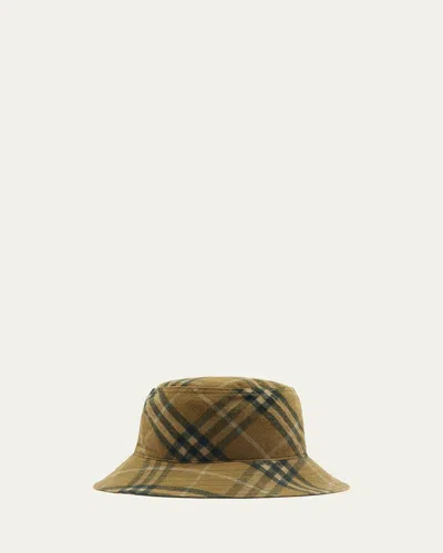 Burberry Twill Check-print Bucket Hat In Printed