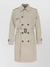 Burberry Twill Trench Coat With Belt And Epaulettes