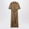 Burberry Viscose Twill Trench Dress In Brown