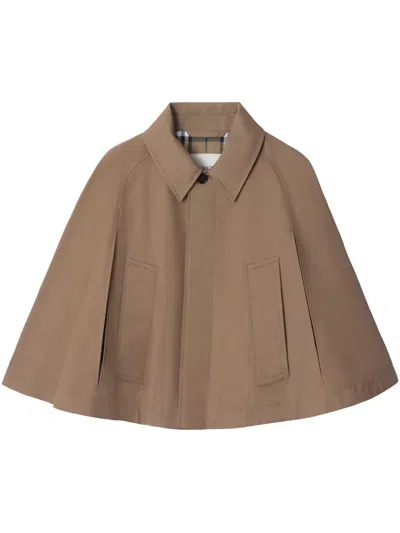 BURBERRY TWILL-WEAVE CAPE