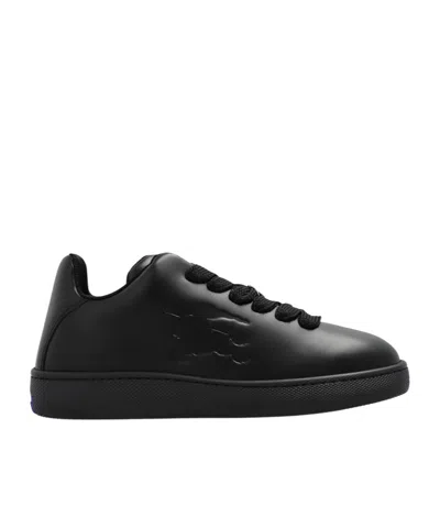 BURBERRY BURBERRY BOX LOGO EMBOSSED LACE-UP SNEAKERS
