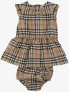 Burberry Two-piece Cotton Check Set In Red