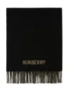 Burberry Two-tone Cashmere Scarf In Black