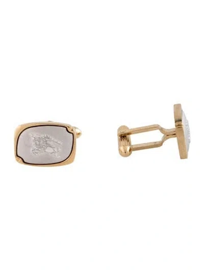 Pre-owned Burberry Two Tone Cufflink In Multicolor