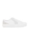 Burberry Two-tone Leather Sneakers In White