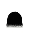 Burberry Two-tone Logo Beanie In Black