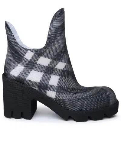 Burberry Two-tone Rubber Boot In Black