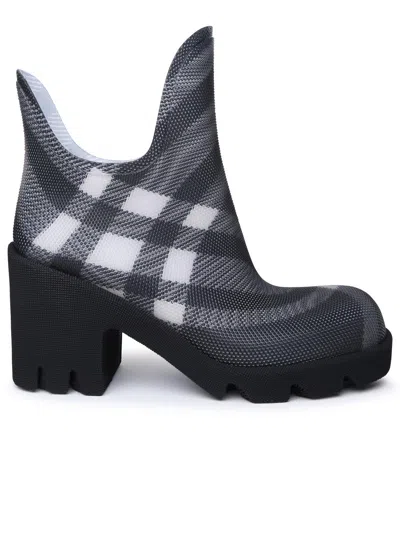 Burberry Two-tone Rubber Boot Woman In Black
