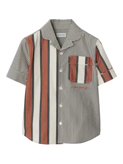 Burberry Kids' Two-tone Striped Shirt In Multicolour Ip Pttn