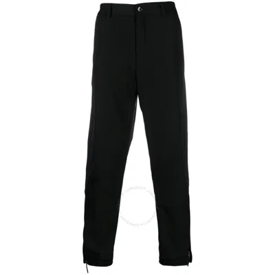 Burberry Two-tone Tapered Trousers In Black