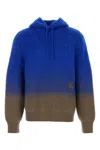 Burberry Blue & Gray Gradient Hoodie In Greyknight