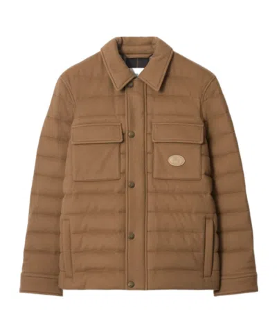 Burberry Two-way Zip-closure Padded Jacket In Brown