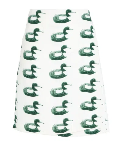 Burberry Two-tone Half Skirt In Multi