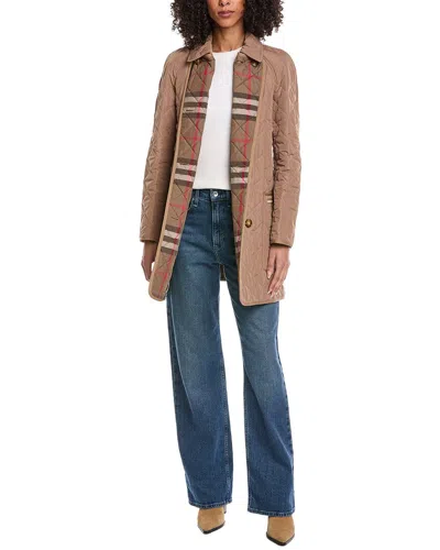Burberry Tything Quilted Jacket In Brown