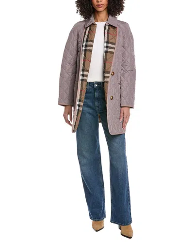 Burberry Tything Quilted Jacket In Gray