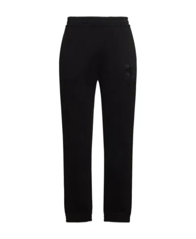 Burberry Tywall Logo Plain Knitted Sweatpants In Black