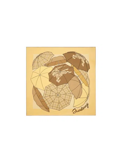 Burberry Umbrella Printed Scarf In Nude