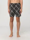 Burberry Checked Drawstring-waist Swim Shorts In Braun