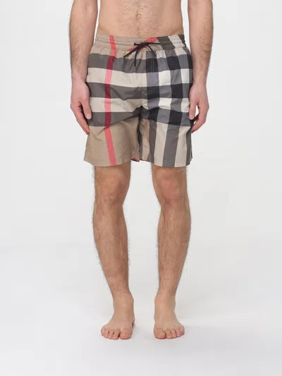 Burberry Ami Paris Light Blue Elasticated Cotton Shorts In Brown