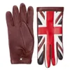 Burberry Union Jack Flag Motif Leather Gloves
