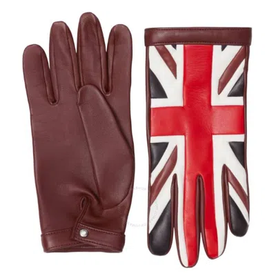 Burberry Union Jack Flag Motif Leather Gloves