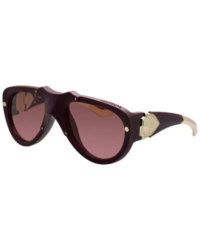 Burberry Unisex 0be4433u 57mm Sunglasses In Burgundy