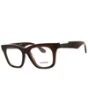 Burberry Ladies Red Rectangular Eyeglass Frames 0be2407 In Brown