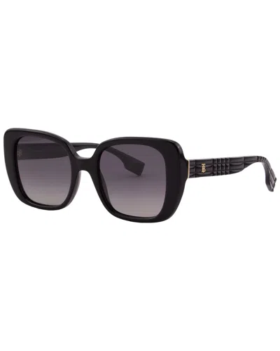 Burberry Unisex Be4371 52mm Polarized Sunglasses In Black
