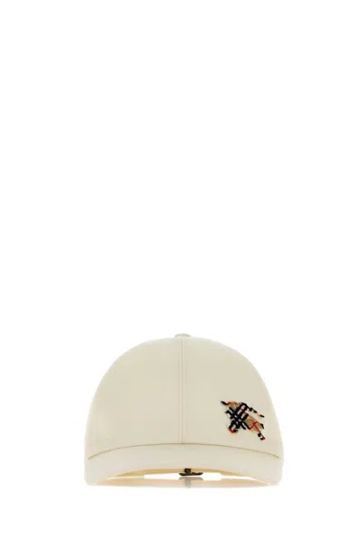 Burberry Unisex Cotton Baseball Cap In White