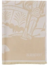 Burberry Ekd Frayed Scarf In Hunter/calico