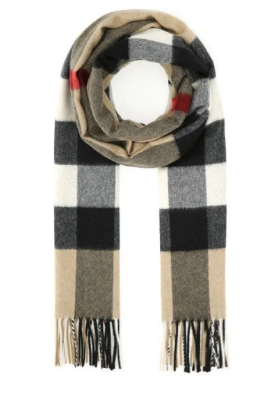 BURBERRY BURBERRY UNISEX EMBROIDERED CASHMERE SCARF