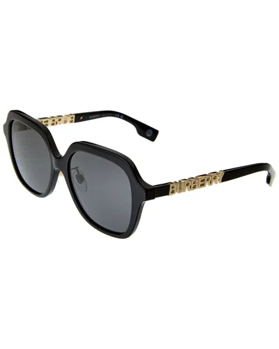 Burberry Unisex Joni 55mm Sunglasses In Black