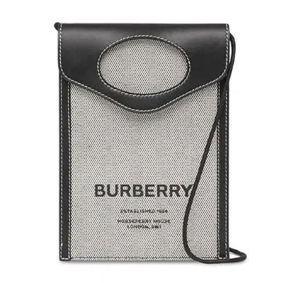Burberry Unisex  Logo-print Phone Pouch In Black
