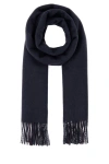BURBERRY BURBERRY UNISEX NAVY BLUE CASHMERE REVERSIBLE SCARF